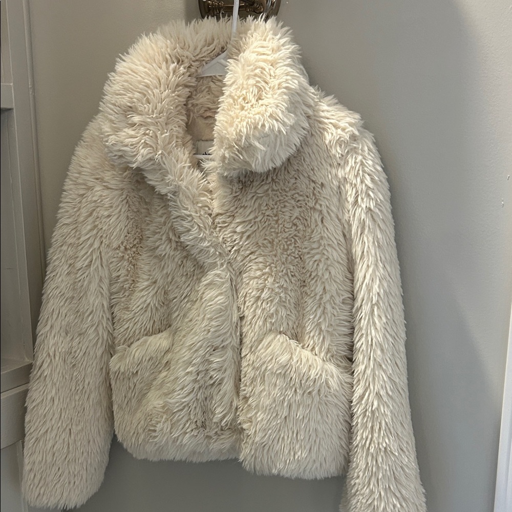 Abercrombie Kids Cream Teddy Jacket